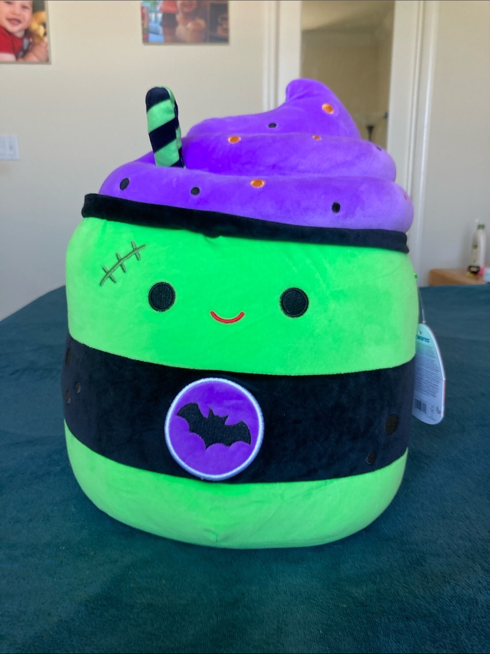 Squishmallows Plush Green & Purple Halloween Kids milkshake plushie